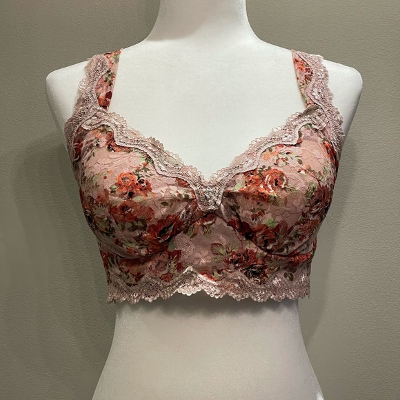 Y2K Japanese Floral Lace Bralette EUC - Picture 1 of 15
